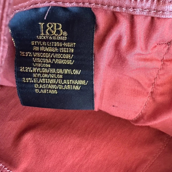 Lucky & Blessed Coated Rust Colored High Rise Skinny Jeans size 18 - Picture 5 of 6